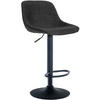 BARHOCKER Stoff schwarz - Schwarz, Textil/Metall (43/79/49cm) - CLP
