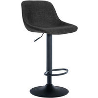 BARHOCKER Stoff schwarz - Schwarz, Textil/Metall (43/79/49cm) - CLP