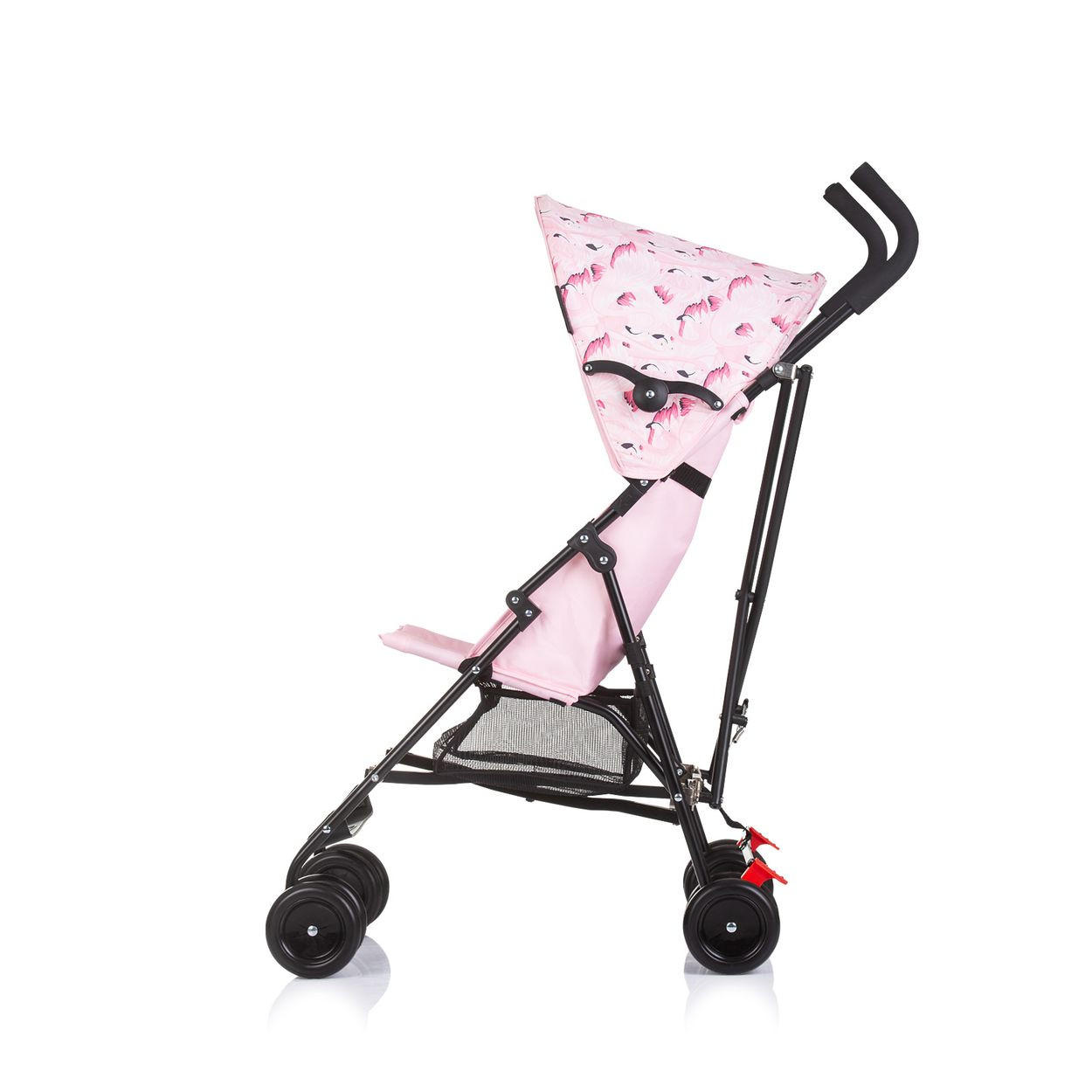 BUGGY Amaya rosa schwarz Sonnendach verstellbar, faltbar, Korb - Schwarz/Rosa, Metall (80/43/98cm) - Chipolino