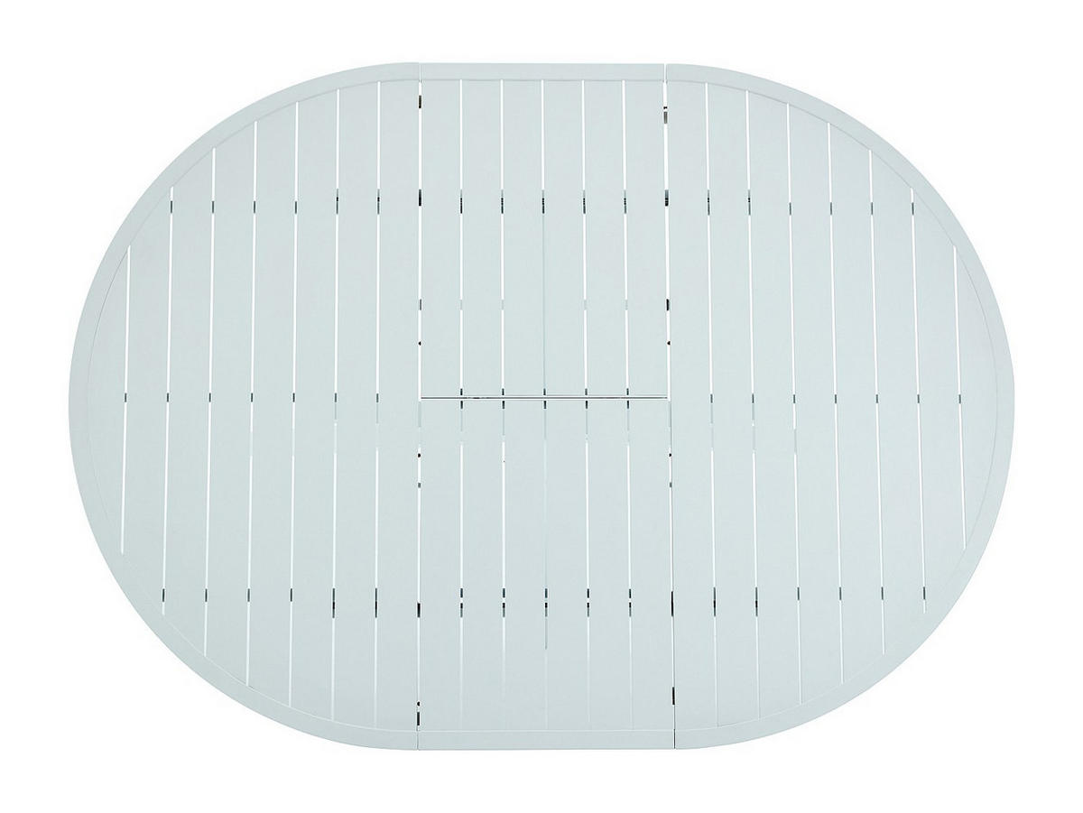 GARTENTISCH - 4 , 6 -Sitzer - Aluminium - weiß - YOHA - Weiß, Metall (150/204/75cm) - Vente-Unique