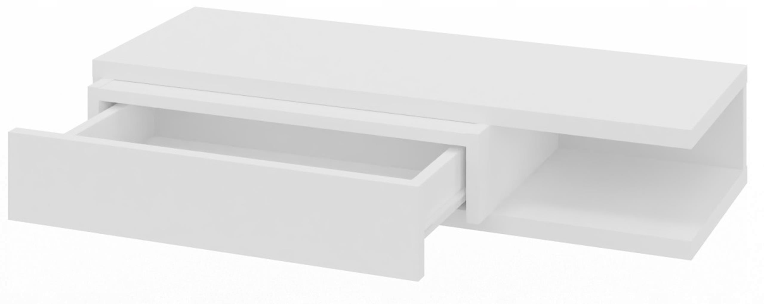 HÄNGEKONSOLE PICCO Weiß 80/30/15 cm - Weiß, Holzwerkstoff (80/15/30cm) - Matkam Möbel