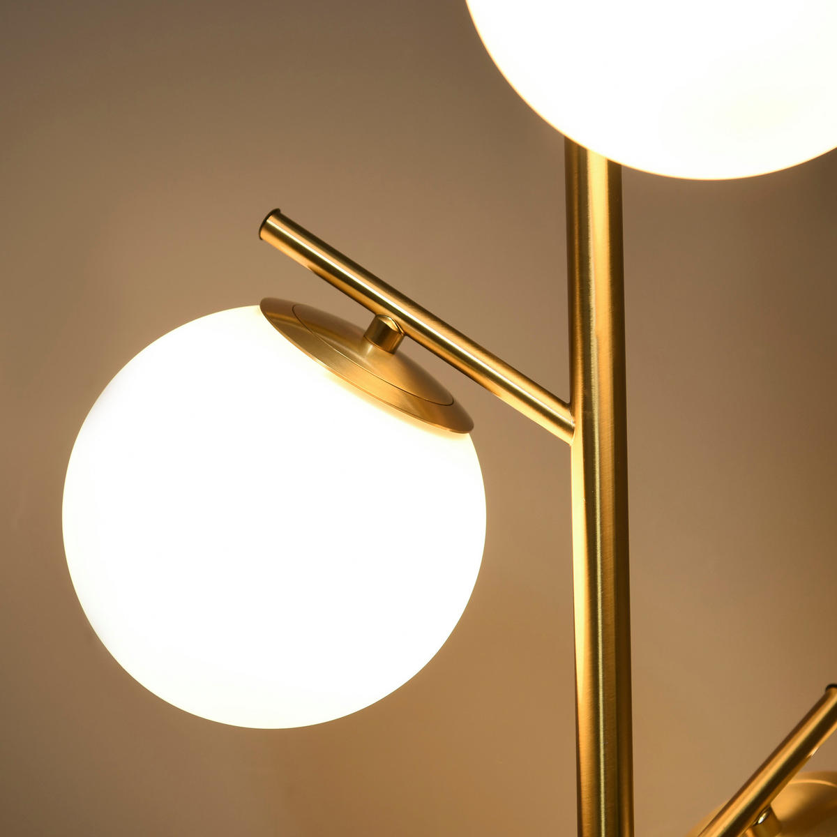 STEHLEUCHTE, Stehlampe, Metall, Gold - Goldfarben, Metall (27/27/169cm) - HOMCOM