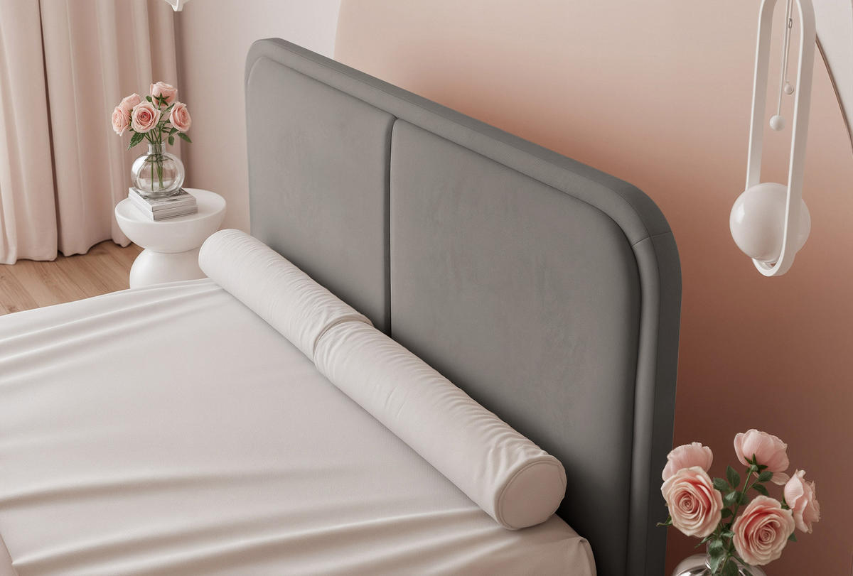 POLSTERBETT OLLEO 160x200 cm, Grau - Grau, Textil (160/200cm) - Fedve