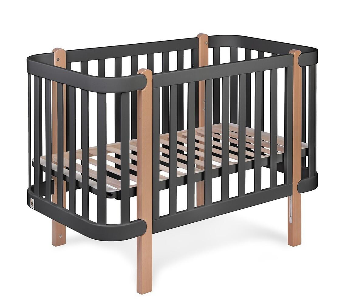 BABYBETT ETUDE Schwarz 67x125x89 cm - Schwarz, Holz - FURNLUX