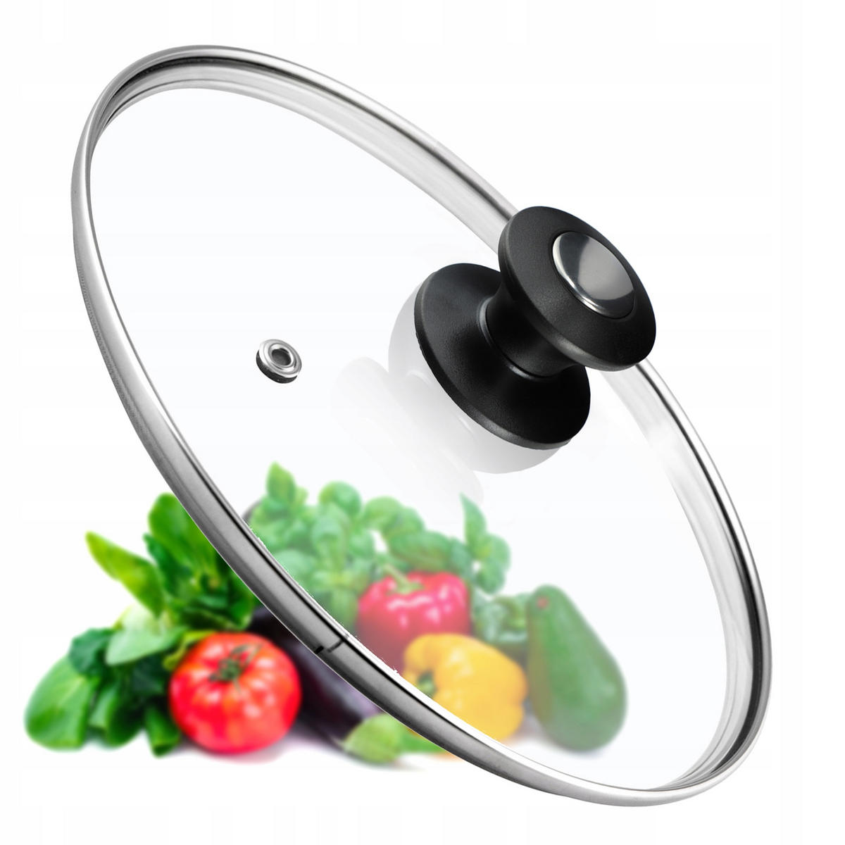 DECKEL mit Griff, 30 cm, 1 Stück - Transparent, Glas/Kunststoff (30cm) - KADAX
