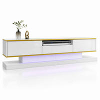 TV-SCHRANK mit 3 Schubladen 180 x 38 x 45 cm Hochglanz Weiß - Weiß, Holzwerkstoff (38/45/180cm) - Beauniv