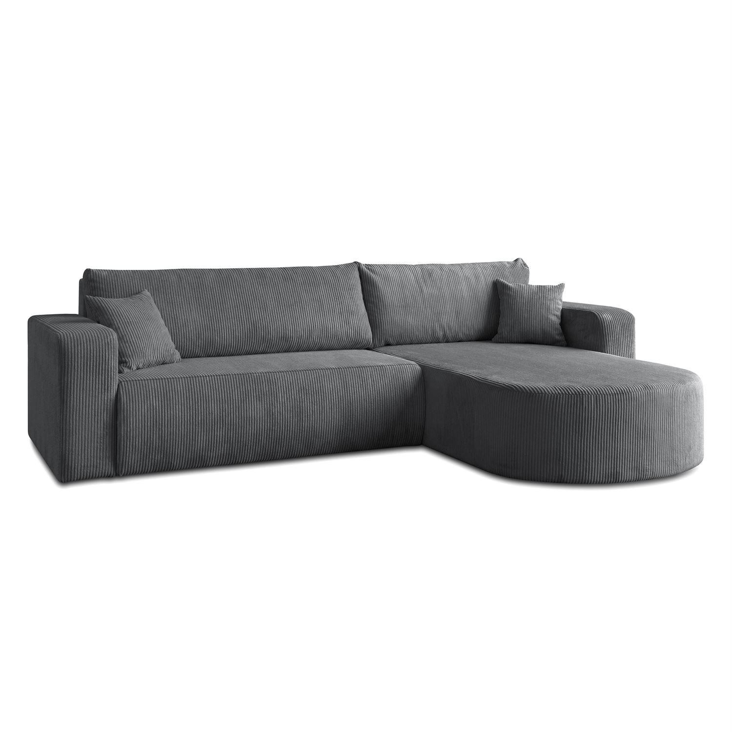 ECKSOFA SOPRANO mit Schlafunktion und Stauraum POSO 60 - Hellgrau, Textil (271/175cm) - Lookway