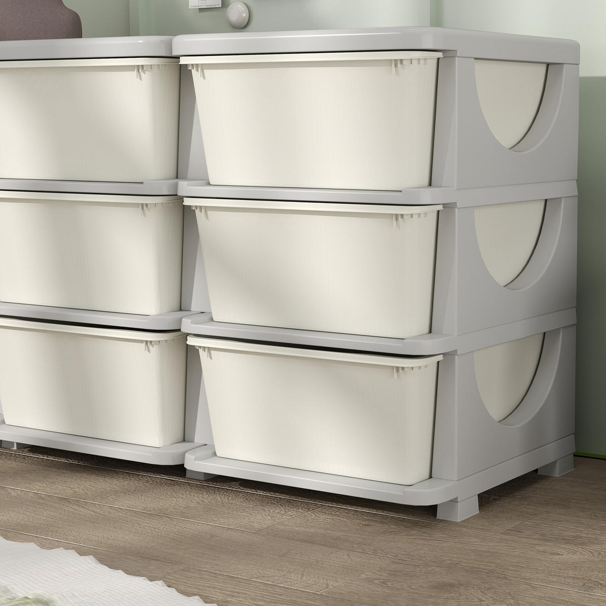 BABYREGAL Creme 37.0/75.0/56.5 cm - Creme, Kunststoff (75/56.5/37cm)
