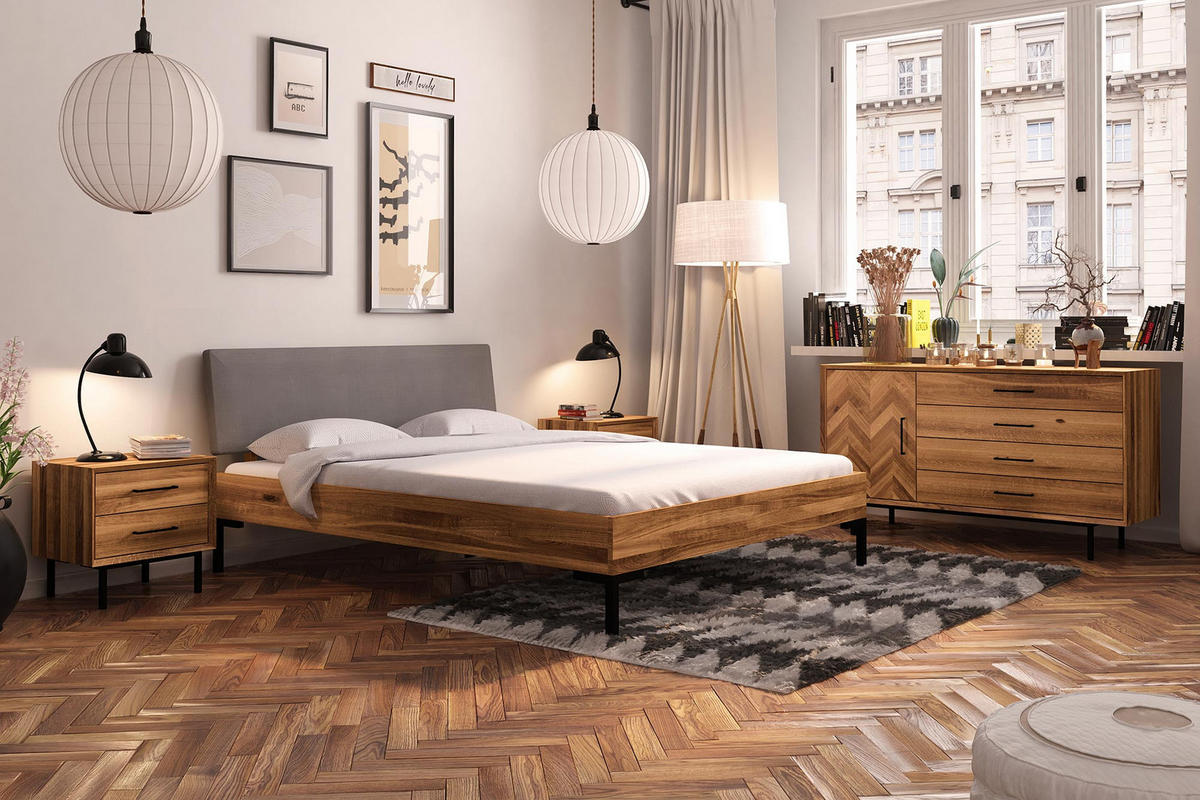 BETT LEON 1 90x200 Wildeiche - Wildeiche, Holz (90/200cm) - byoak
