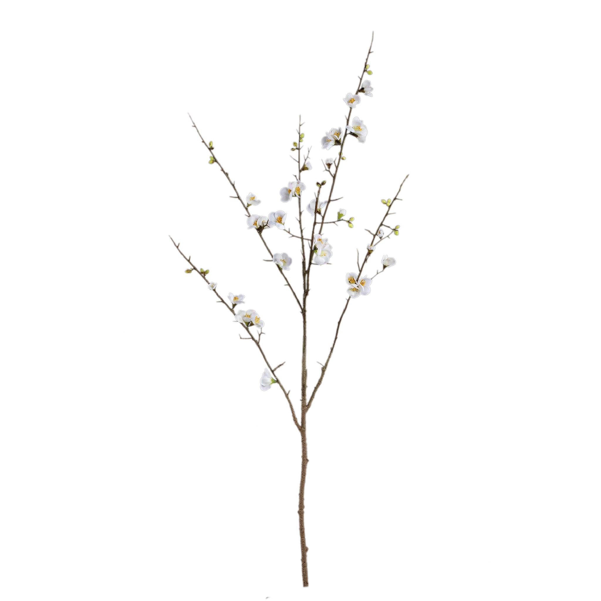 KUNSTBLUME Blossom Weiß 66/54/121cm - Weiß, Textil (121cm) - PTMD Collection