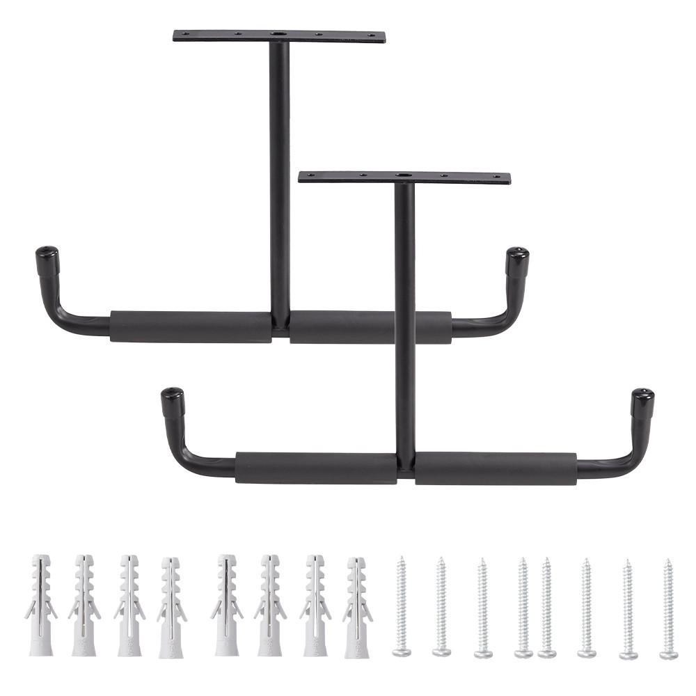 DECKENHAKEN 2 Stück T-förmige in Schwarz Vielseitig einsetzbar Belastbarkeit 43,5 x 29 cm - Schwarz, Metall (29/1/43.5cm) - Livingandhome