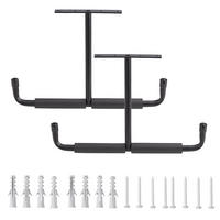 DECKENHAKEN 2 Stück T-förmige in Schwarz Vielseitig einsetzbar Belastbarkeit 43,5 x 29 cm - Schwarz, Metall (29/1/43.5cm) - Livingandhome