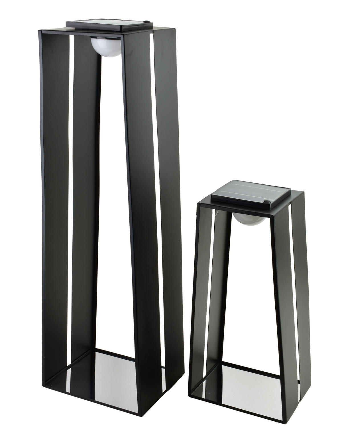 LATERNE Sokke schwarz 23/23/70 cm Kunstoff - Schwarz, Kunststoff (25/70/25cm) - Mondex