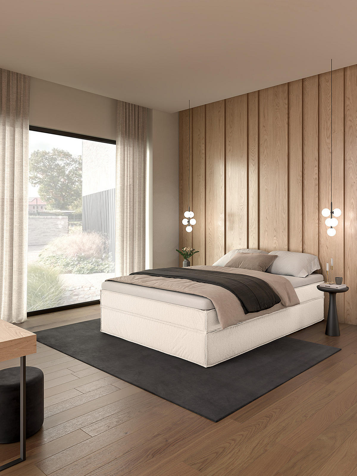 BOXSPRINGBETT - Premium - Weiß, Textil (140/200cm) - home24