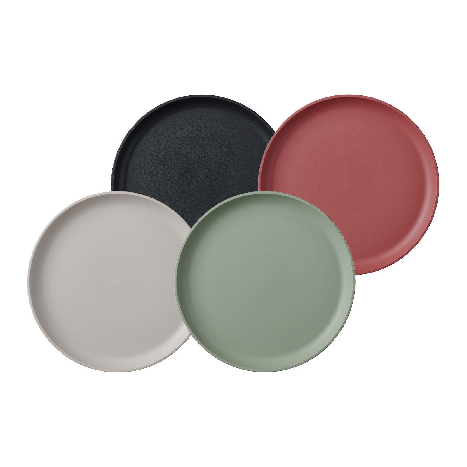 FRÜHSTÜCKSTELLER Silueta Bunt ø 23 cm 4er Set - Multicolor, Kunststoff (23cm) - Mepal
