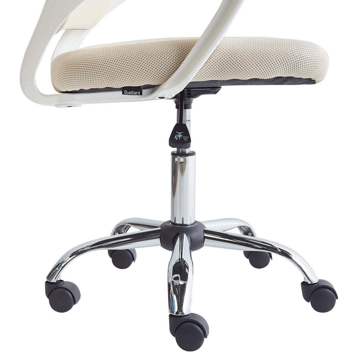 BÜROSTUHL Beige Solid - Beige, Textil (60/88/60cm) - Beliani
