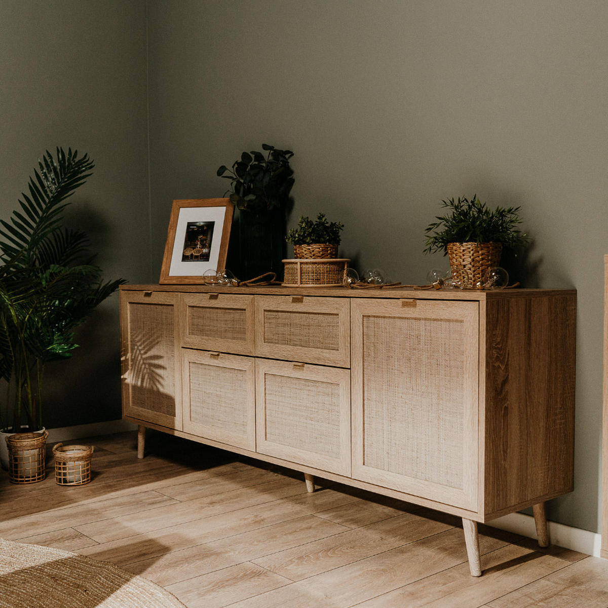 SIDEBOARD Tivat aus Holz Länge 180 cm industriell - Braun, Holzwerkstoff (180/71/40cm) - Concept Usine