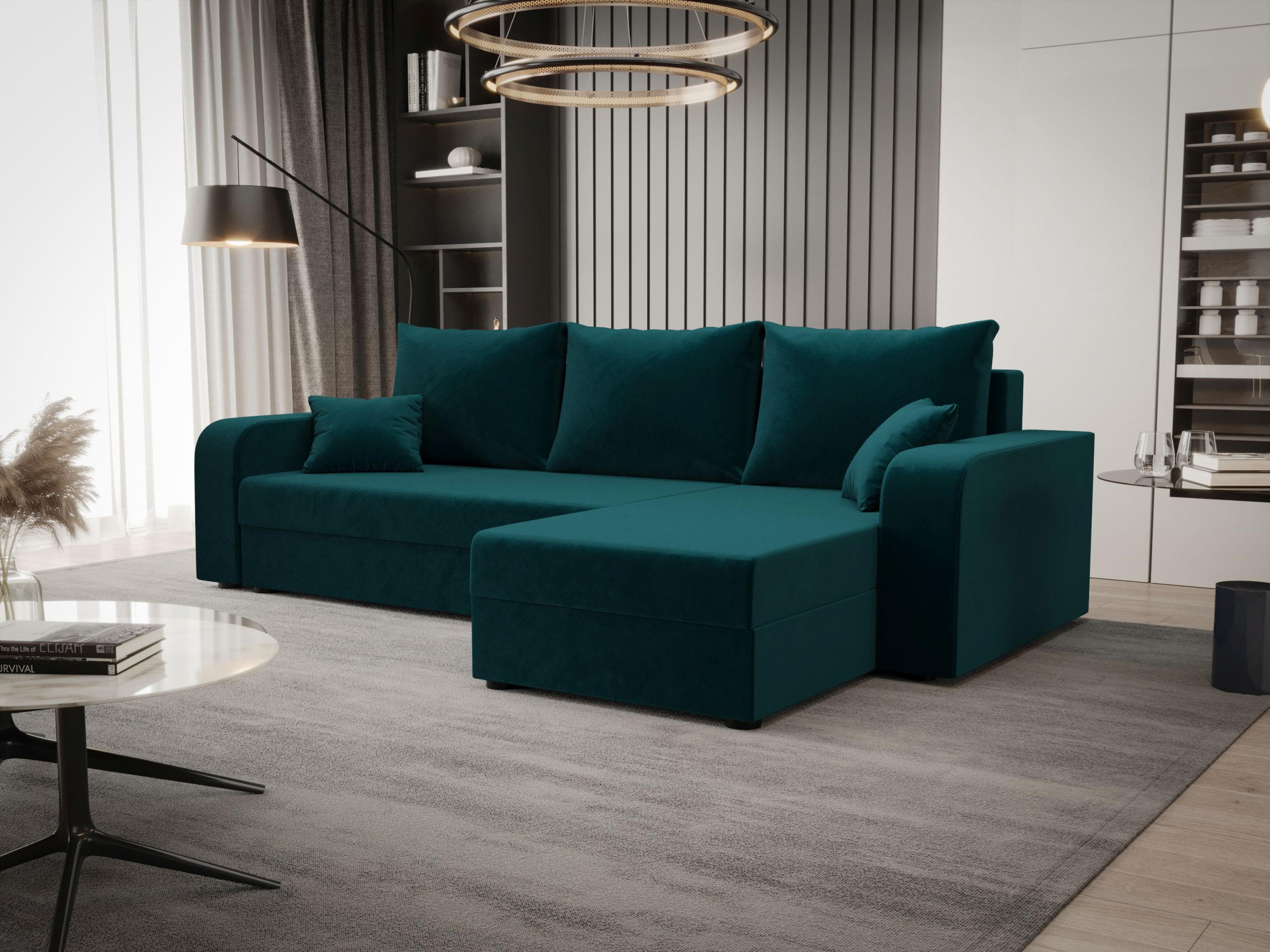 ECKSOFA HEWLET L BIS Itaka 39 Rechts mit Schlaffunktion - Türkis, Textil (240/140cm) - Bedante