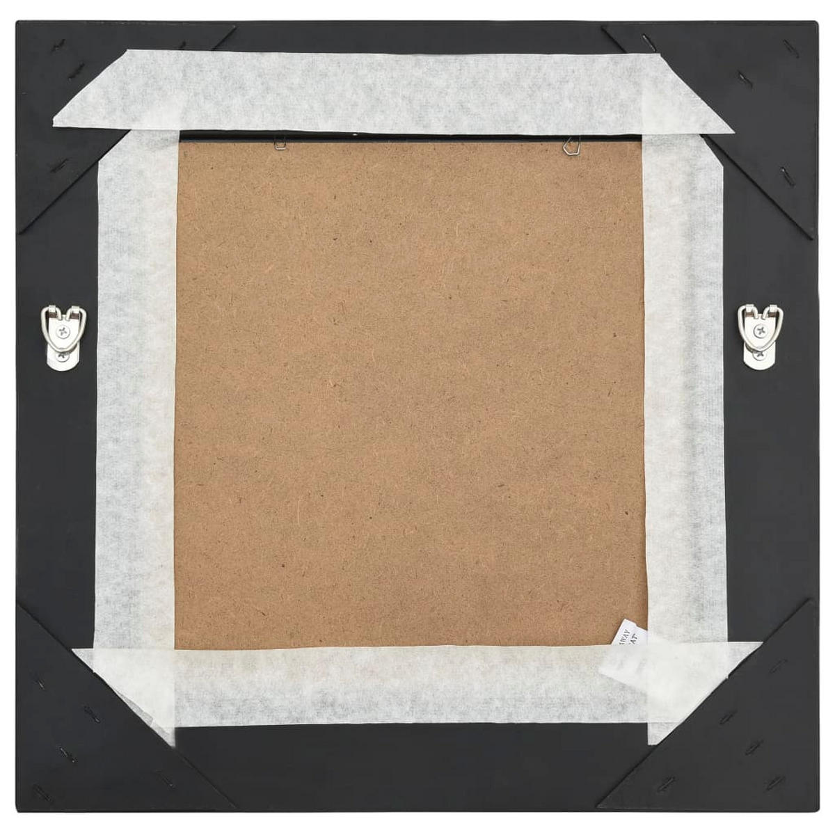 WANDSPIEGEL im Barock-Stil 40x40 cm Schwarz - Schwarz, Holz (40/1/40cm) - furnicato