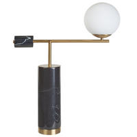 TISCHLAMPE Hondo 18/46/65 cm - Schwarz, Keramik (18/46/65cm) - Beliani