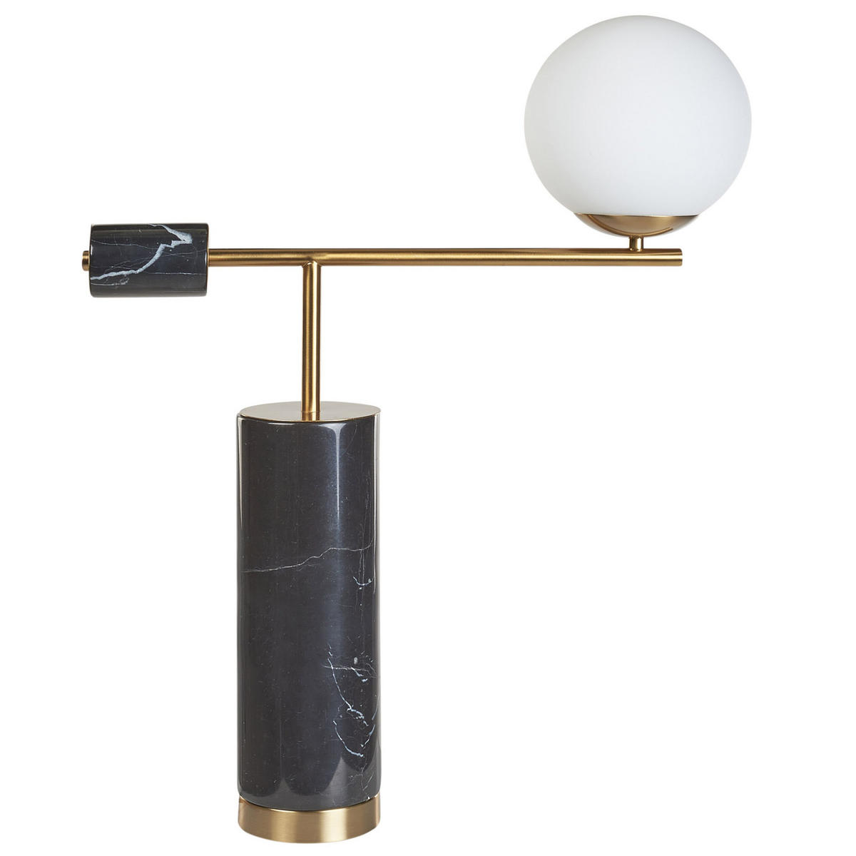 TISCHLAMPE Hondo 18/46/65 cm - Schwarz, Keramik (18/46/65cm) - Beliani