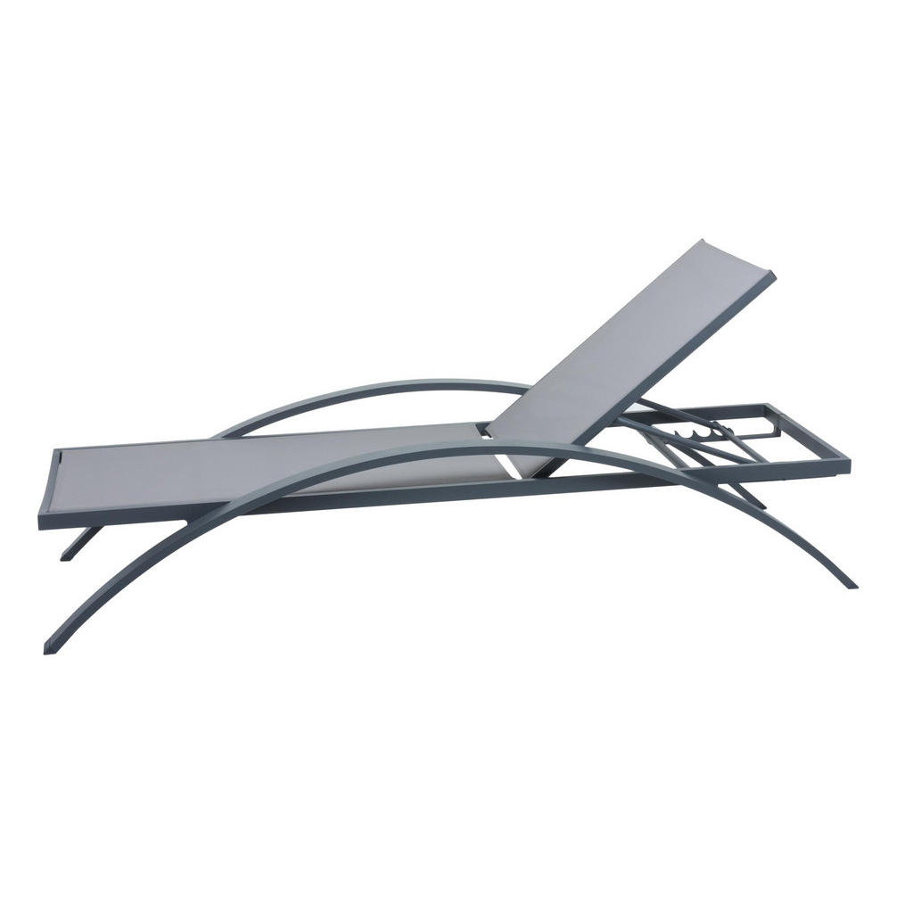 Thumbnail - Deluke Sonnenliege, Anthrazit, Kunststoff, 72x43x197 cm, Gartenmöbel, Gartenliegen