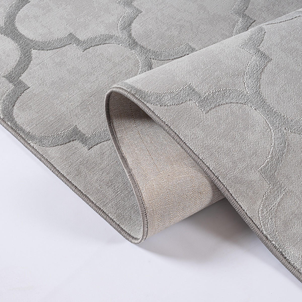 KURZFLORTEPPICH Orientalisch ERESMA Polyester Grau 160 x 230 cm - Grau, Textil (160/230cm) - KADIMA DESIGN