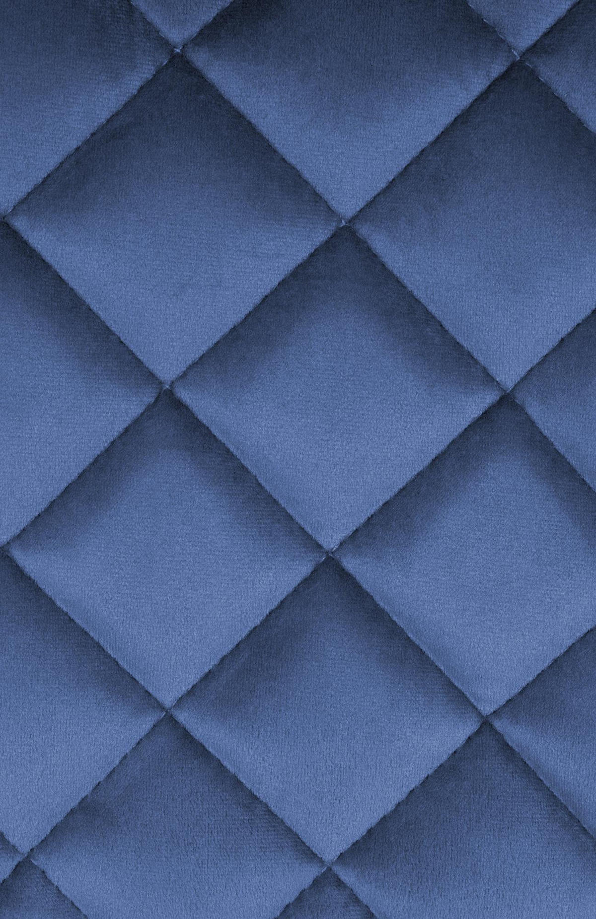 BARHOCKER Samt Blau - Blau/Schwarz, Textil/Metall (50/84/52cm) - CLP