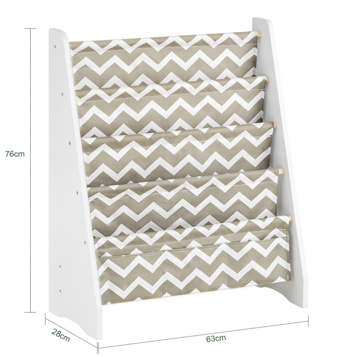 KINDERREGAL Grau - Grau, Holzwerkstoff (63/76/28cm) - SoBuy