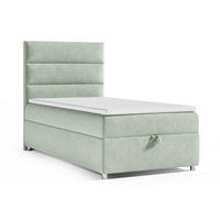 BOXBETT mit Bettkasten Trinity K-4 SINGLE Bonellfederkern - Mintgrün, Holz/Holzwerkstoff (80/200cm) - Best For Home