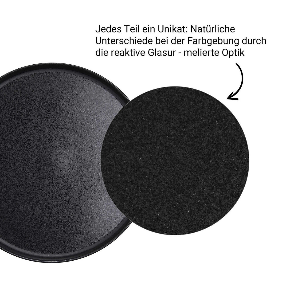 TASSE (4er Set) Casa Nova - Schwarz, Keramik (0.4L) - Butlers