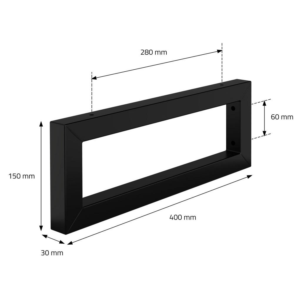 Thumbnail - Ml-Design Wandkonsole, Schwarz, Metall, 15x3x40 cm, Wohnzimmer, Regale, Wandboards