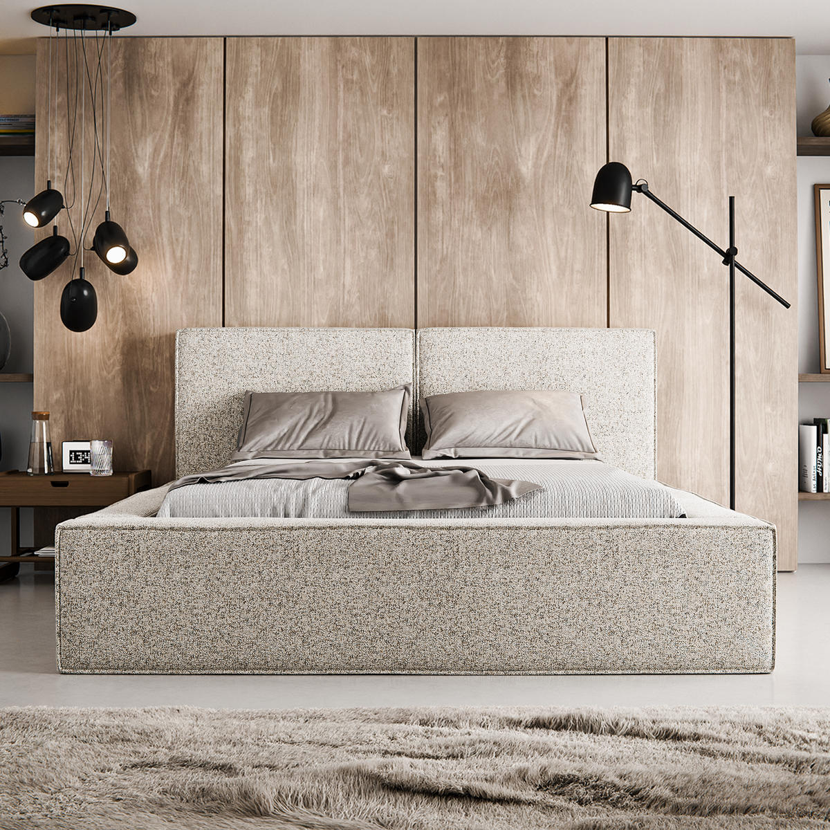 POLSTERBETT LESTI 180x200 cm, Beige - Beige, Textil (200/180cm) - Fedve