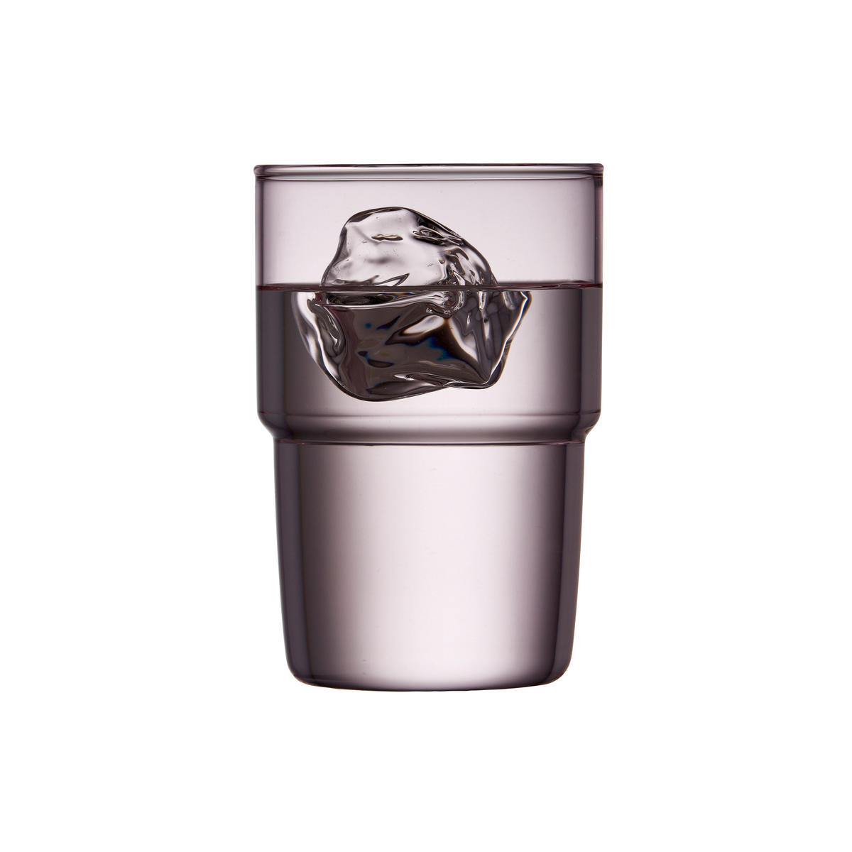 TRINKGLAS Torino 2er Set, Glas, Pink, 400 ml - Pink, Glas (0.4L) - Lyngby Glas