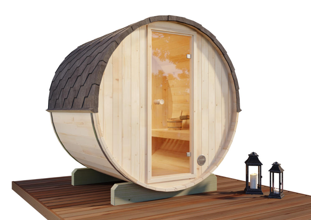 FinnTherm Fasssauna Natur 199x215x160 cm