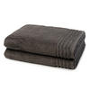 DUSCHTUCH Vienna Style Supersoft 2er-Set - Dunkelgrau, Textil (50/100cm) - Vossen