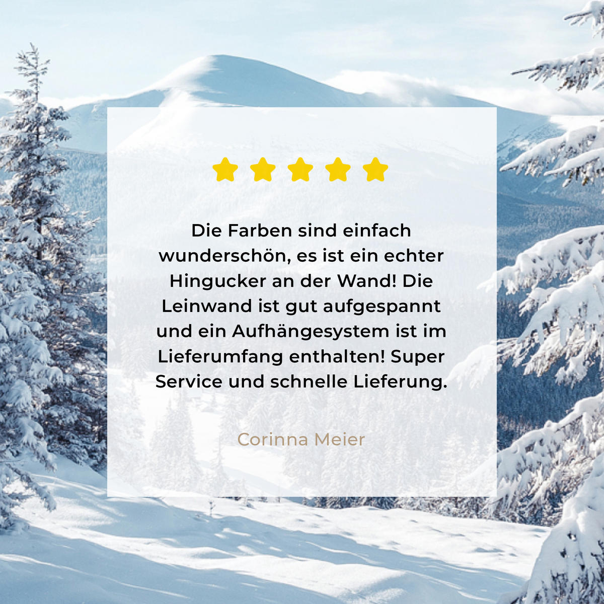 LEINWANDBILD Winterlandschaft - Natur - Berge - Bäume - Schnee Wandbilder 80x60 cm - Hellblau, Textil (80/60cm) - MuchoWow