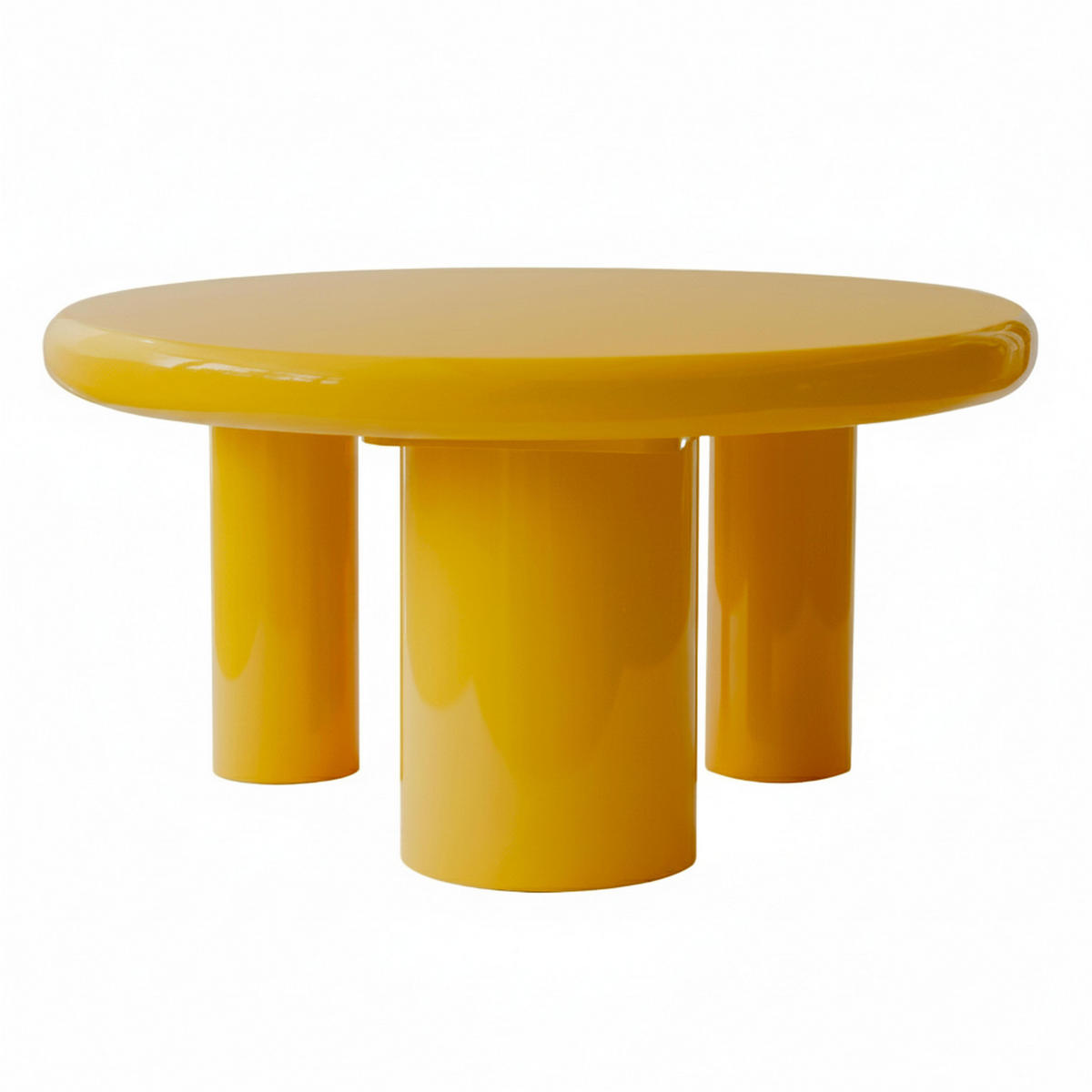 COUCHTISCH, Gelb - Gelb, Holzwerkstoff (70/70/35.5cm) - Oviala