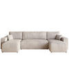WOHNLANDSCHAFT PUMI mit Schlaffunktion Weiß Cord - Creme, Textil (312/82/148cm) - Bromarkt