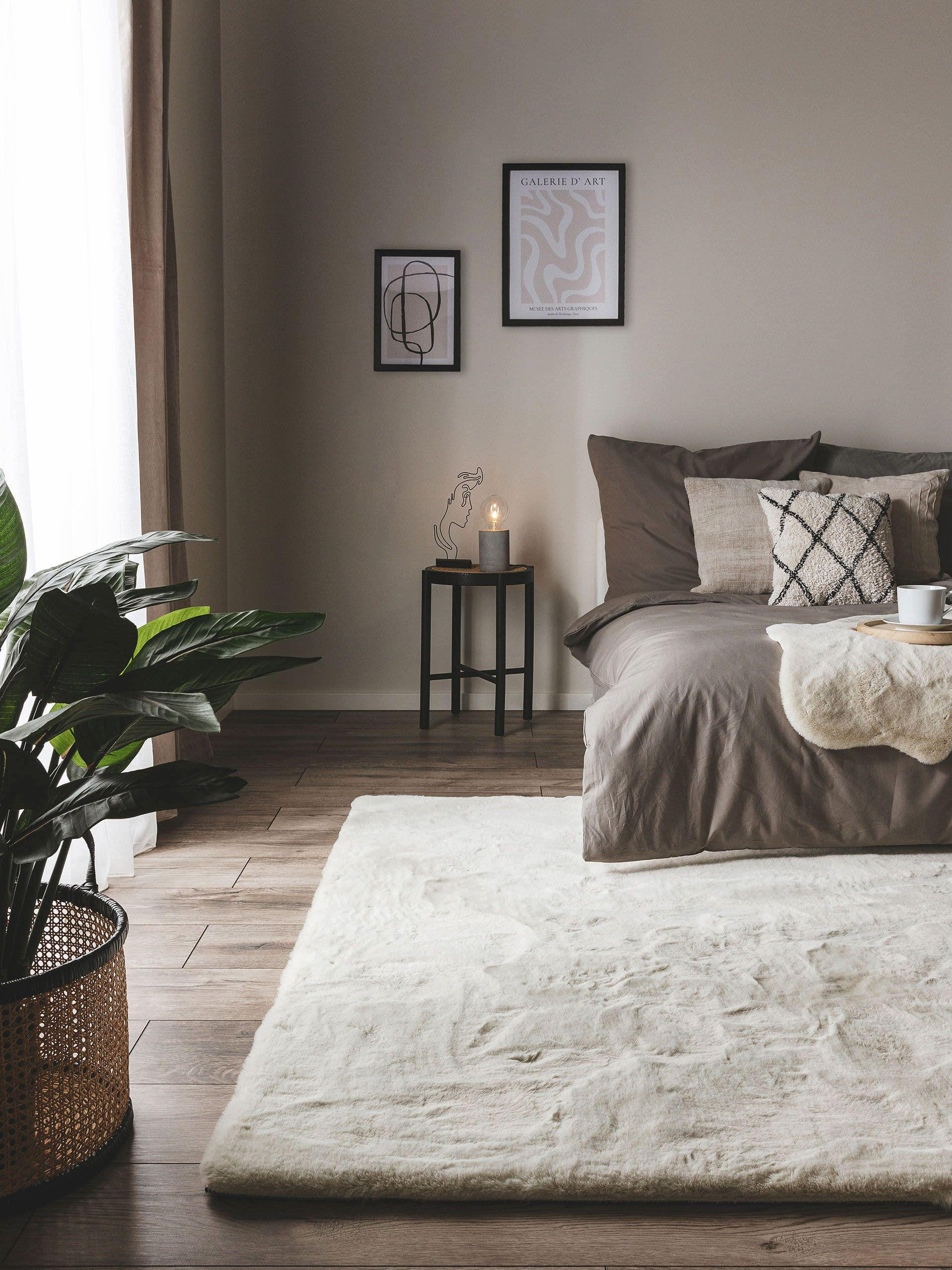 KUNSTFELL-TEPPICH Dave Cream 200x300 cm - Creme, Textil (200/300cm) - benuta Nest