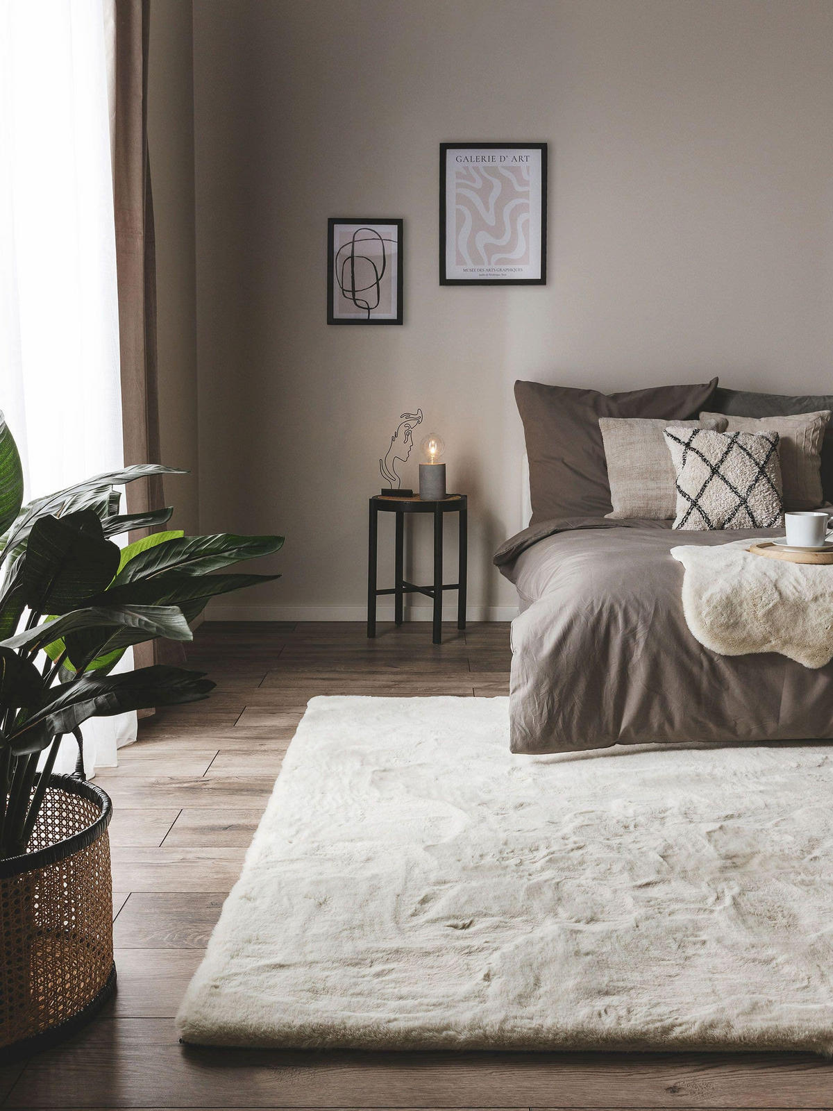 KUNSTFELL-TEPPICH Dave Cream 80x150 cm - Creme, Textil (80/150cm) - benuta Nest