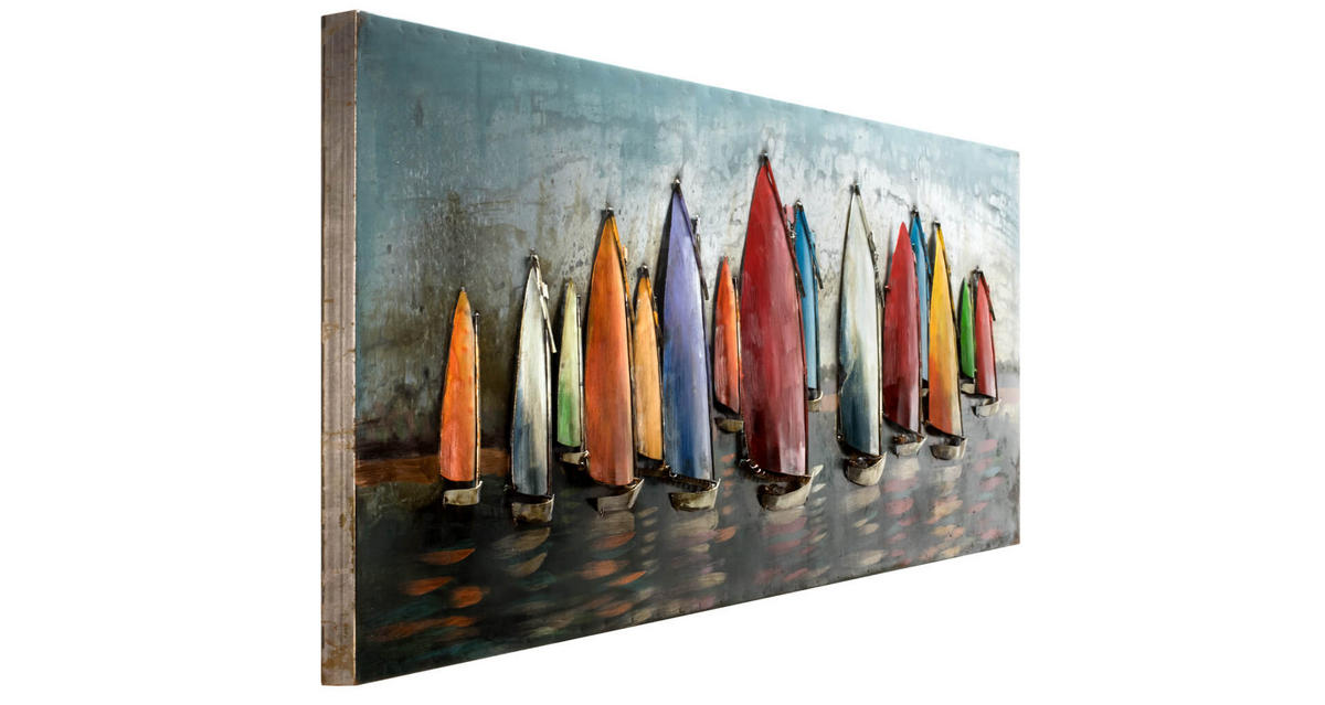 METALLBILD Bunt 144/44 cm - Multicolor, Metall (7.6/44cm) - KUNSTLOFT
