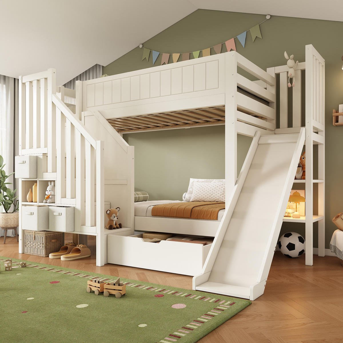 ETAGENBETT 90/200 cm Weiß - Weiß, Holz - Raumix