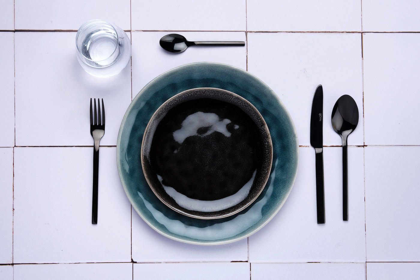 BESTECKSET 24-teilig Emund - Schwarz - Schwarz, Metall - Björn