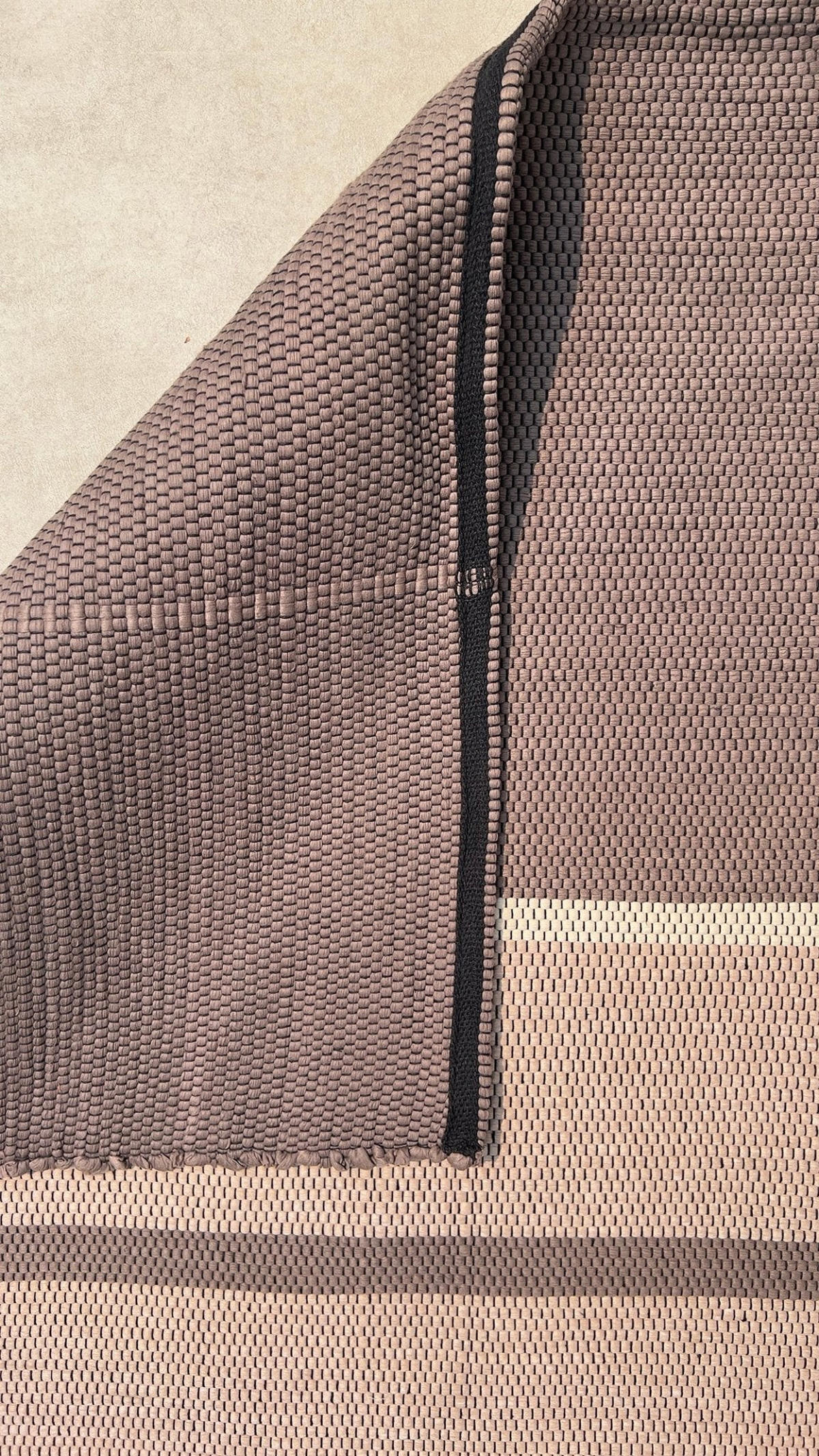 TEPPICH aus recycelten Fasern handgewebt beige - Beige, Naturmaterialien (140/200cm) - AFK Living