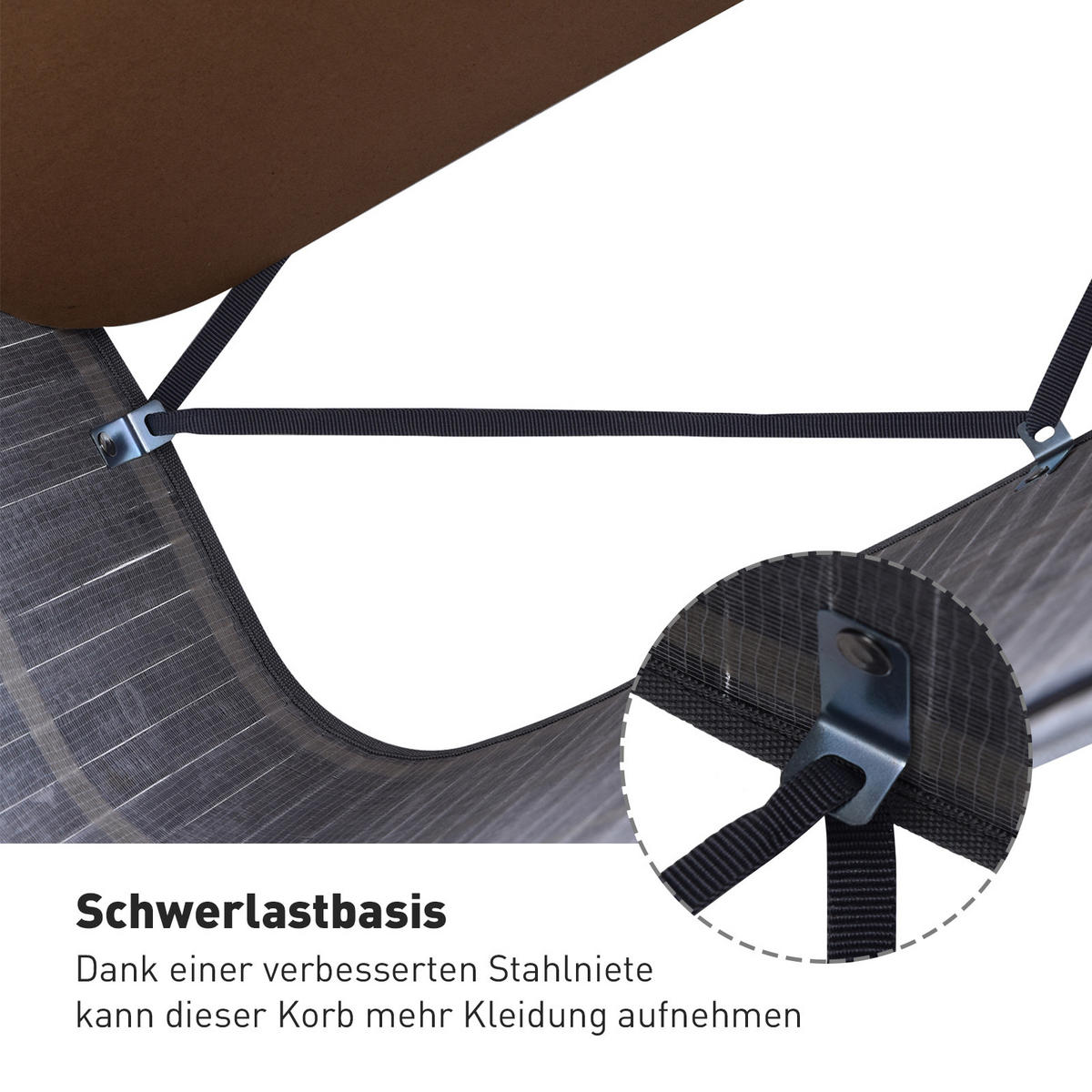 WÄSCHEKORB, Bambus, Segeltuch, PU, Grau - Grau, Naturmaterialien (32/63/52cm) - HOMCOM