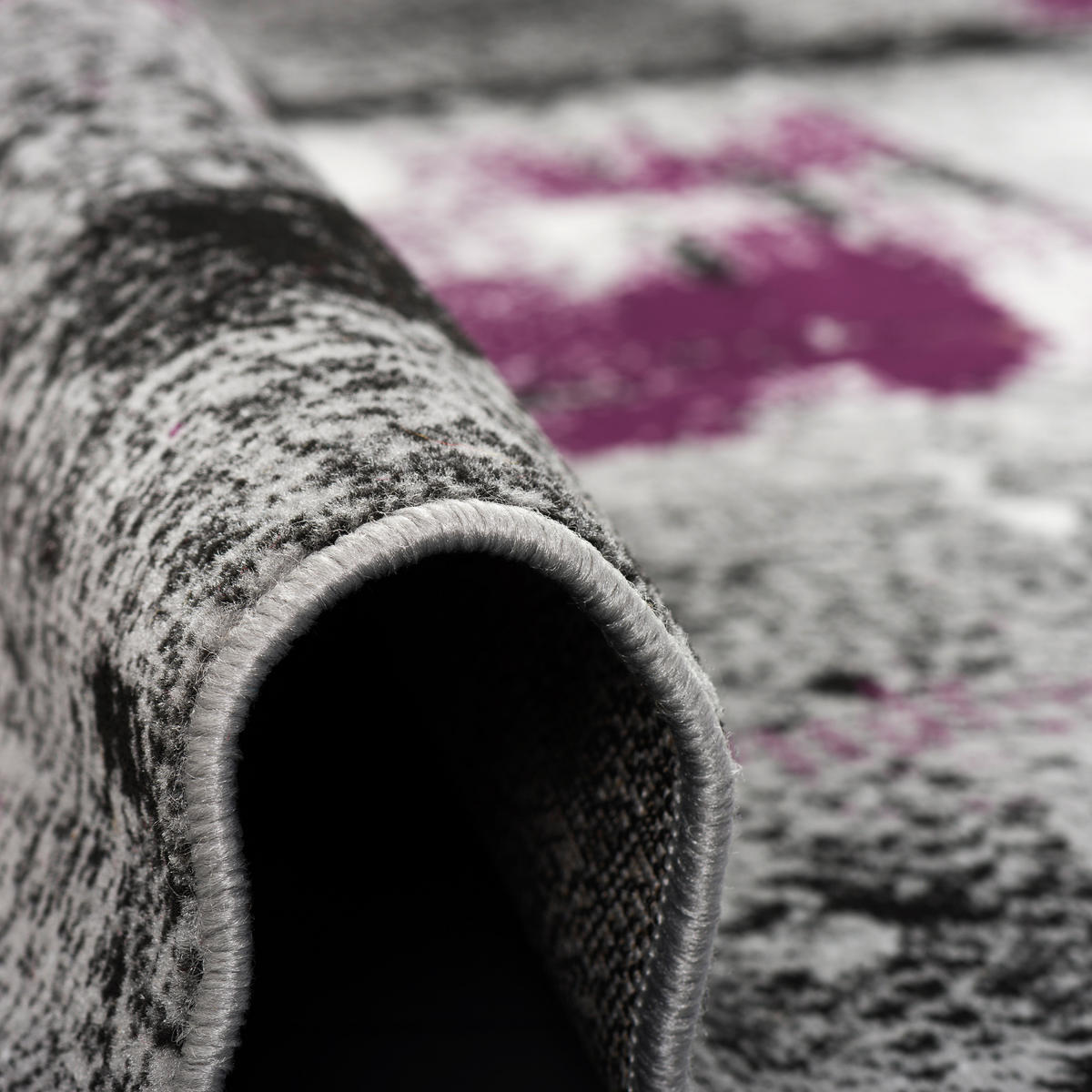 MODERN DESIGNER VELOURS TEPPICH SAMBA - Violett, Textil (120/170cm) - Pergamon