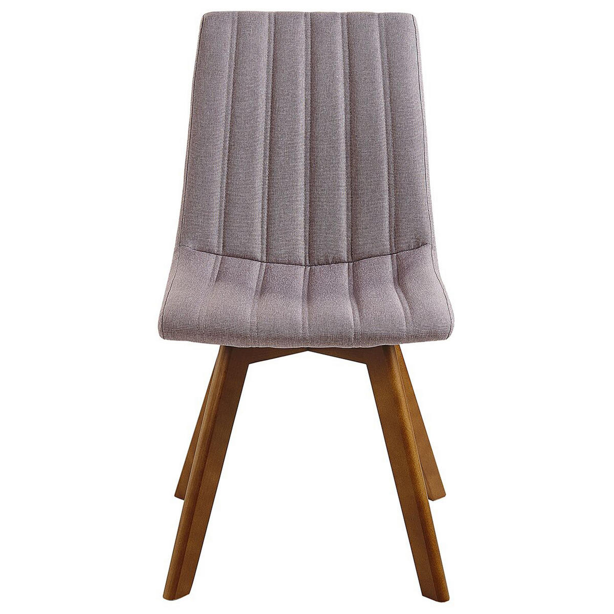 STUHL 2er-Set Polsterbezug Grau Calgary - Grau, Holz/Textil (45/84/53cm) - Beliani