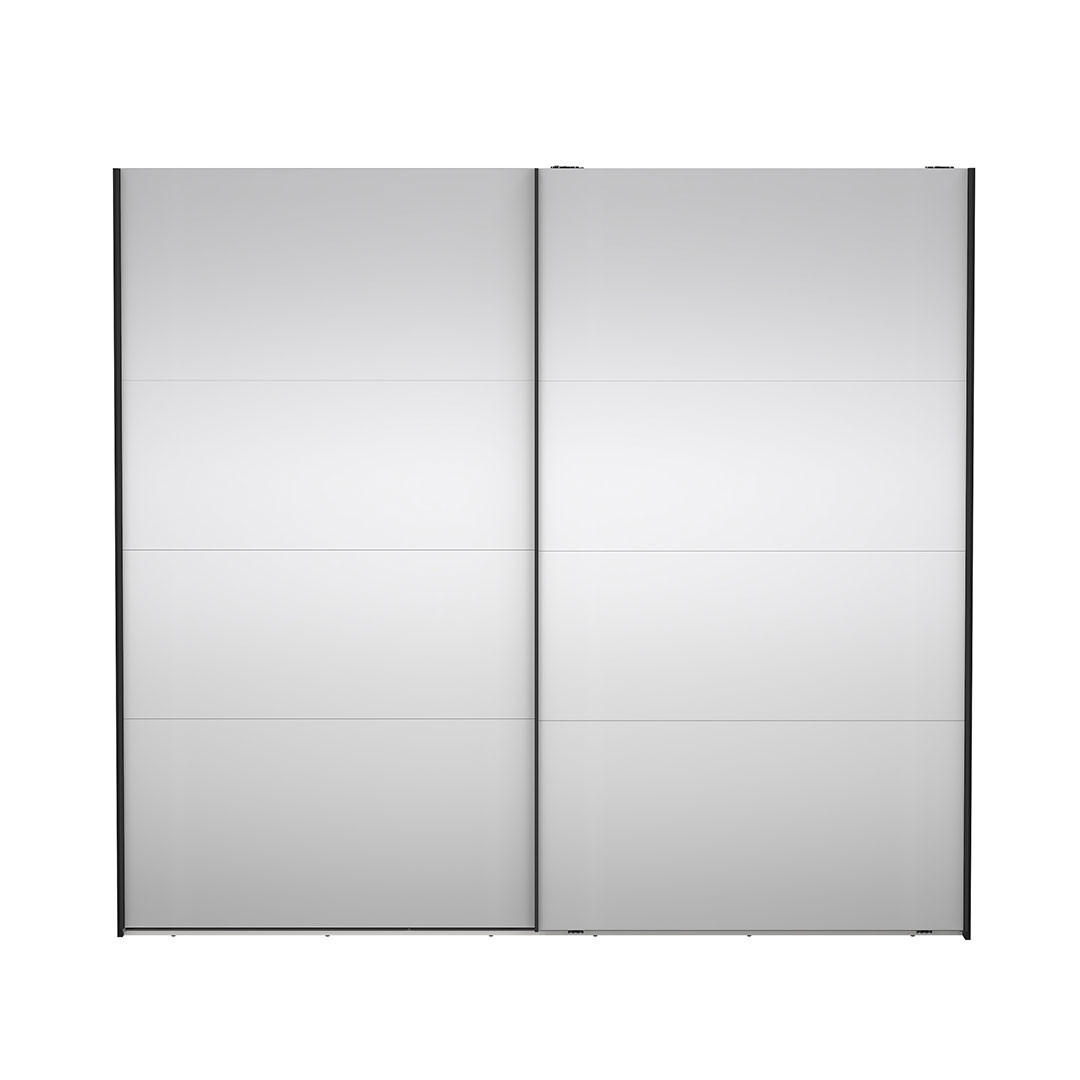 SCHIEBETÜRENSCHRANK, Catania, Schwarz, Holzwerkstoff, 244 x 67 x 221 cm - Schwarz, Holzwerkstoff (244/221/67cm) - ebuy24