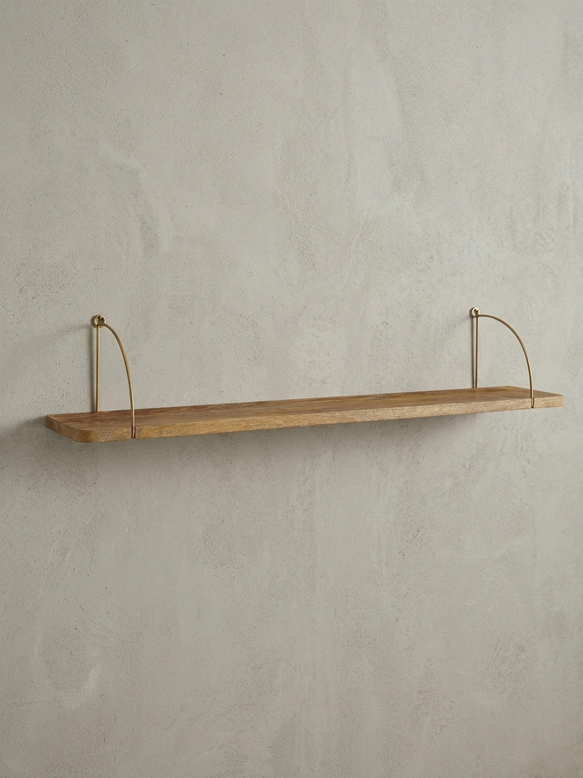 WANDREGAL TEVERE Mango Massivholz Eisen Industrial, Beige 100x22x25 cm - Beige, Holz/Metall (100/25/22cm) - KADIMA DESIGN